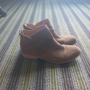 Womens brown leather ankle boots size 10 Kork-Ease